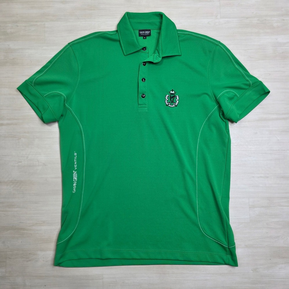 Galvin Green Ventil8 Mens XL Green Royal County Down Golf Club Polo Shirt